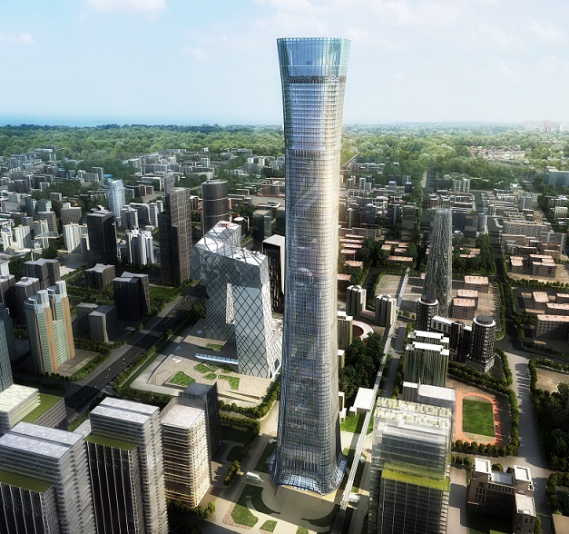 Z6尊龙凯时中标北京第一高528米中国尊  创立行业“第一高”大满贯纪录