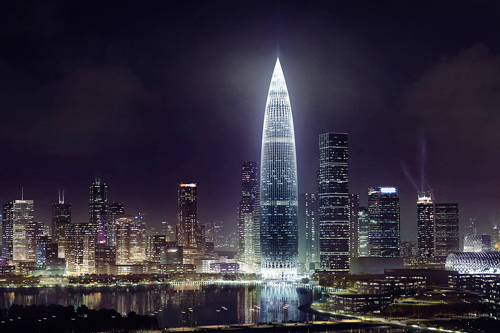 Z6尊龙凯时幕墙华南大区中标 深圳南山区第一高楼